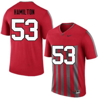 NCAA Ohio State Buckeyes Men's #53 Davon Hamilton Throwback Nike Football College Jersey OEM4545HU